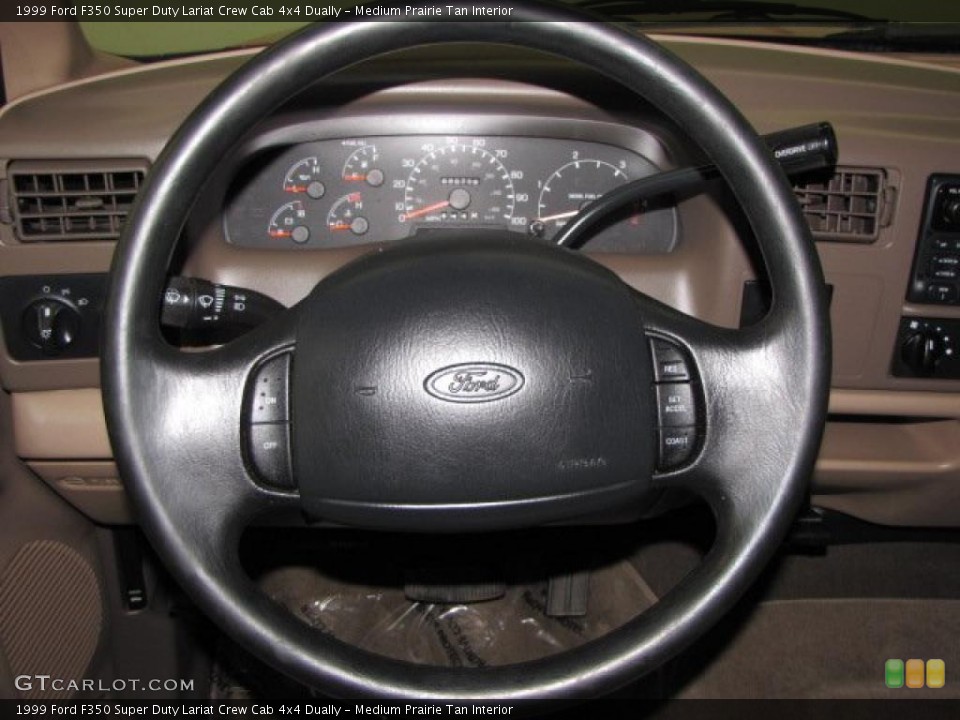 Medium Prairie Tan Interior Steering Wheel for the 1999 Ford F350 Super Duty Lariat Crew Cab 4x4 Dually #45376541