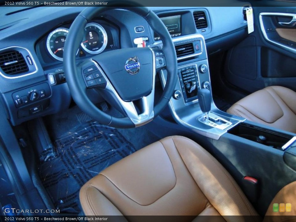 Beechwood Brown/Off Black Interior Prime Interior for the 2012 Volvo S60 T5 #45379030