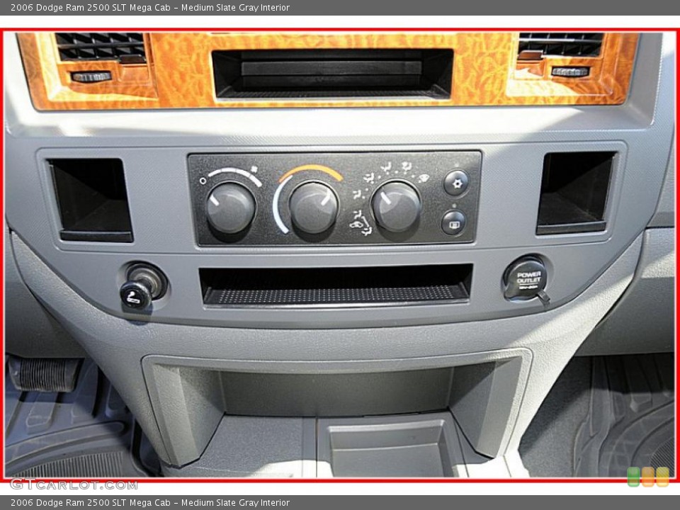 Medium Slate Gray Interior Controls for the 2006 Dodge Ram 2500 SLT Mega Cab #45379170
