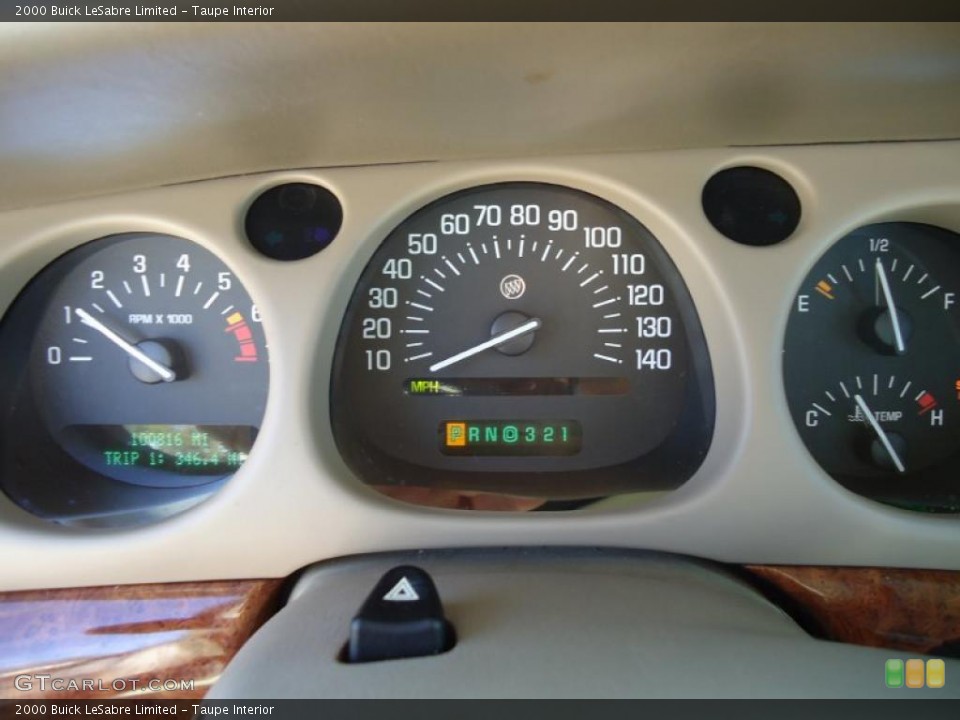 Taupe Interior Gauges for the 2000 Buick LeSabre Limited #45380990