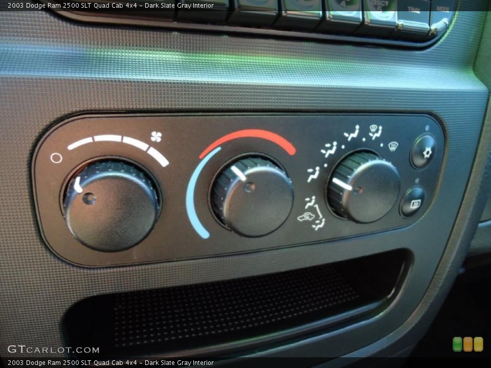 Dark Slate Gray Interior Controls for the 2003 Dodge Ram 2500 SLT Quad Cab 4x4 #45381298