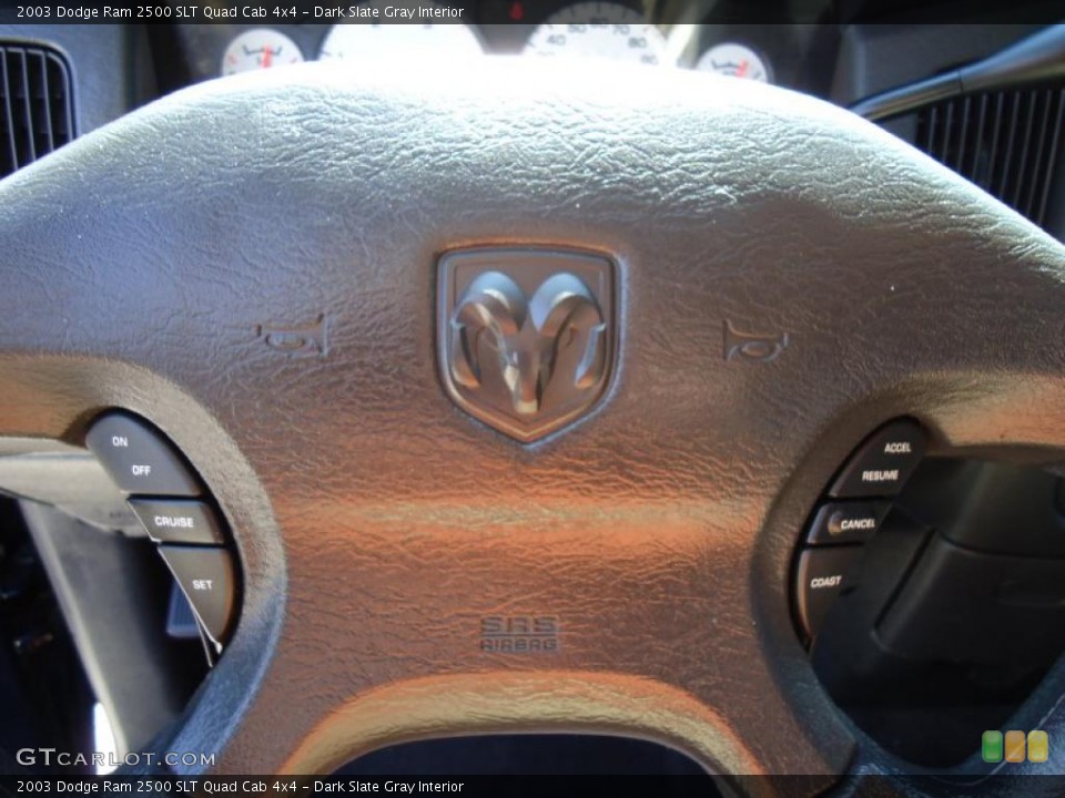 Dark Slate Gray Interior Controls for the 2003 Dodge Ram 2500 SLT Quad Cab 4x4 #45381314