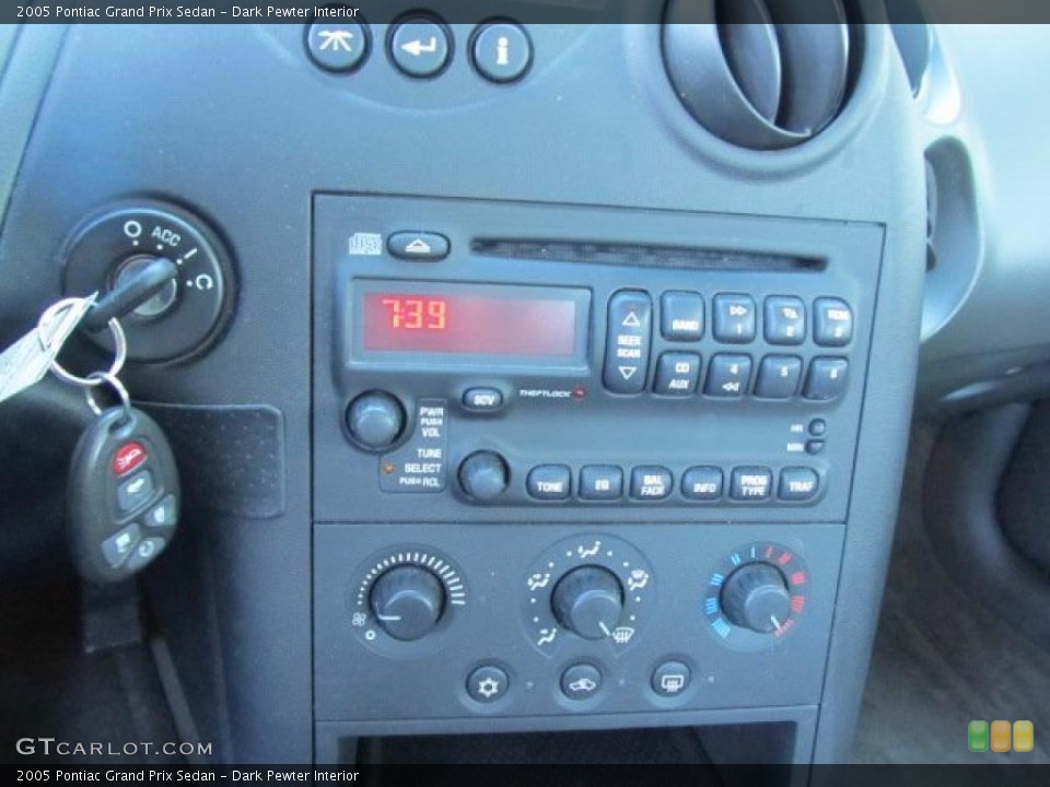Dark Pewter Interior Controls for the 2005 Pontiac Grand Prix Sedan #45382726