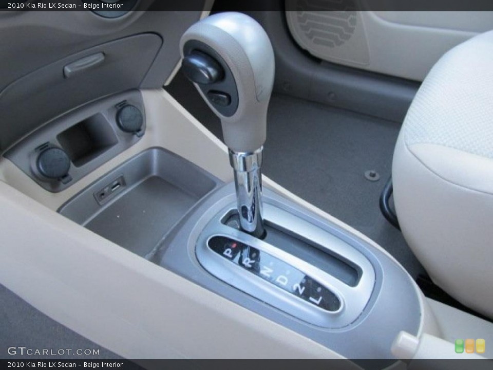 Beige Interior Transmission for the 2010 Kia Rio LX Sedan #45383702