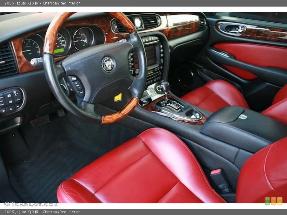 Charcoal/Red 2006 Jaguar XJ Interiors