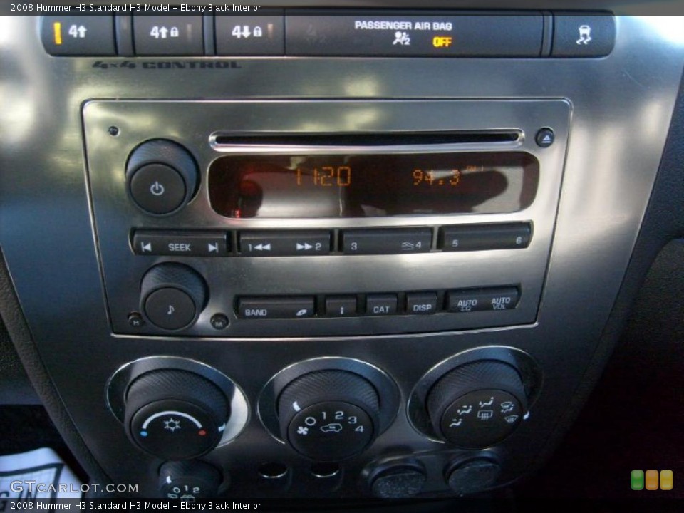 Ebony Black Interior Controls for the 2008 Hummer H3  #45391269