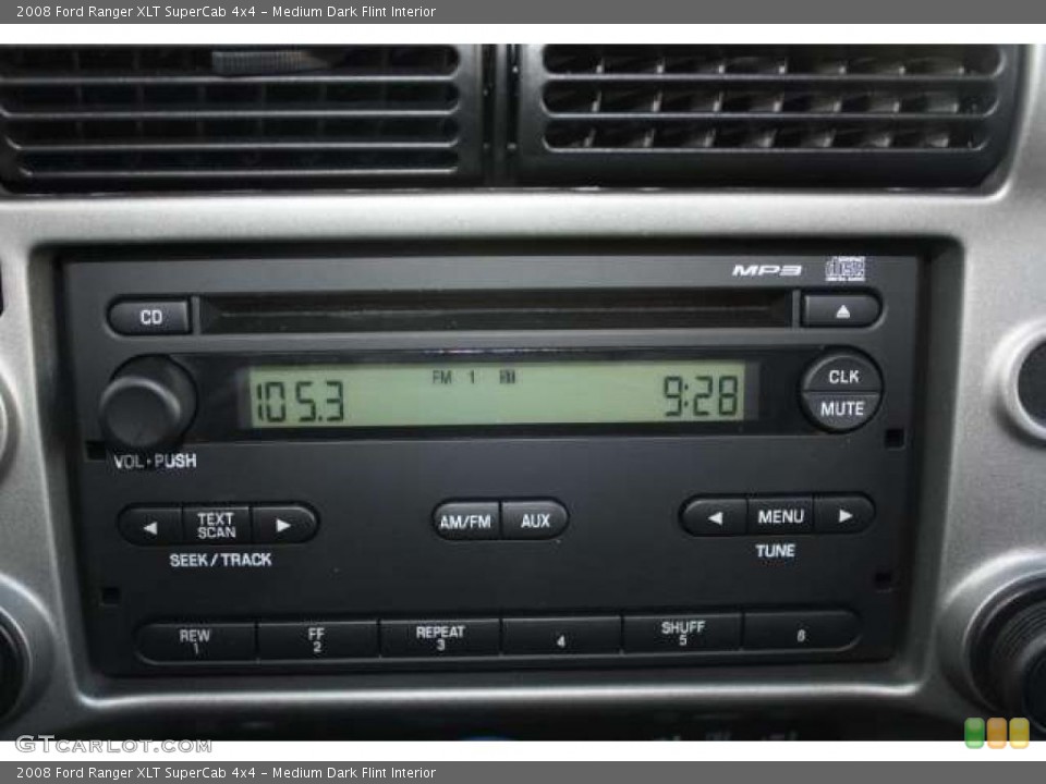 Medium Dark Flint Interior Controls for the 2008 Ford Ranger XLT SuperCab 4x4 #45398230