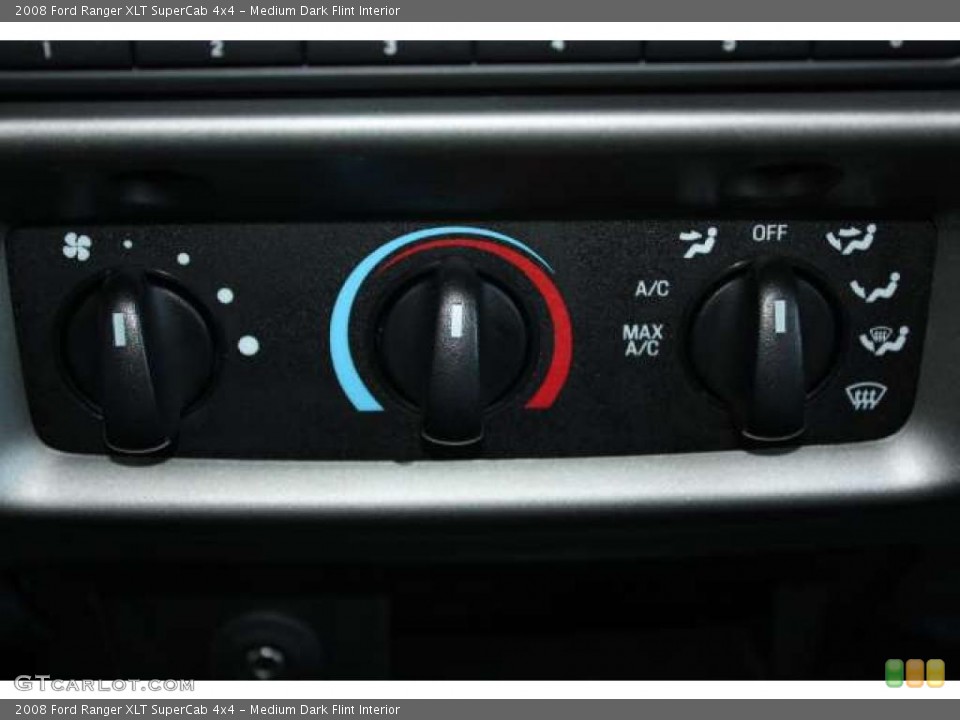 Medium Dark Flint Interior Controls for the 2008 Ford Ranger XLT SuperCab 4x4 #45398246