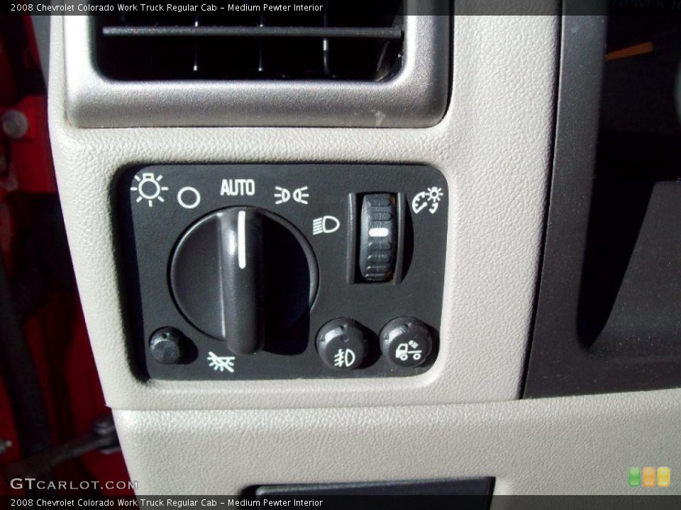 Medium Pewter Interior Controls for the 2008 Chevrolet Colorado Work Truck Regular Cab #45401842
