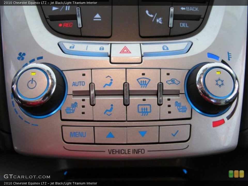 Jet Black/Light Titanium Interior Controls for the 2010 Chevrolet Equinox LTZ #45402887