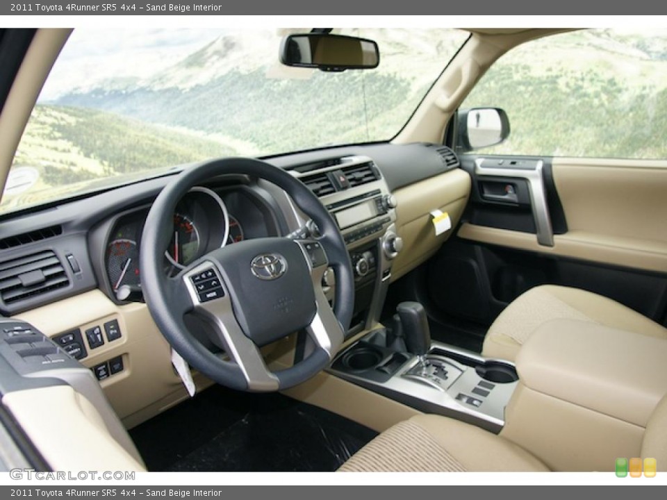 Sand Beige Interior Dashboard for the 2011 Toyota 4Runner SR5 4x4 #45404655