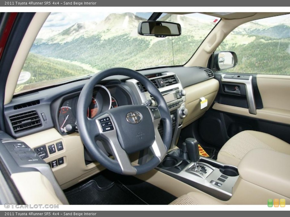 Sand Beige Interior Dashboard for the 2011 Toyota 4Runner SR5 4x4 #45404791