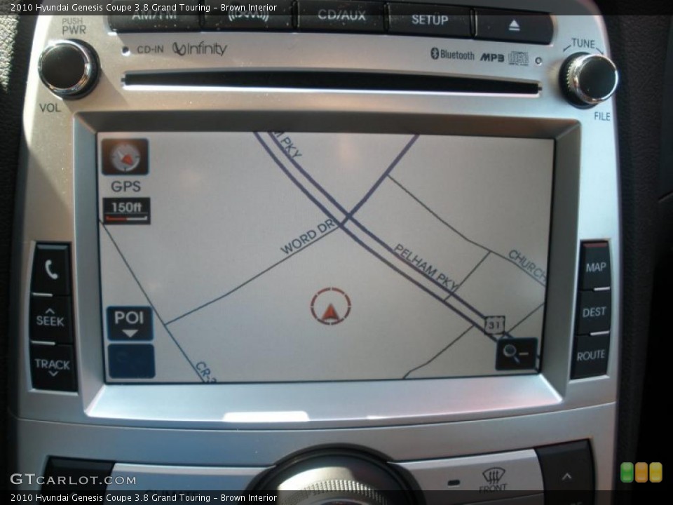 Brown Interior Navigation for the 2010 Hyundai Genesis Coupe 3.8 Grand Touring #45410969