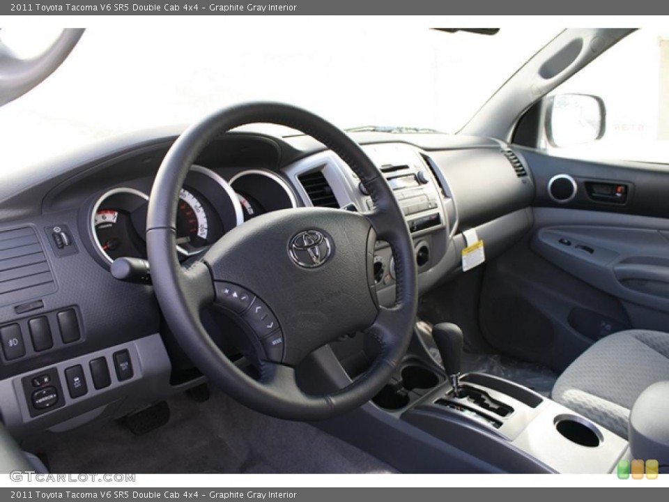 Graphite Gray Interior Photo for the 2011 Toyota Tacoma V6 SR5 Double Cab 4x4 #45411265