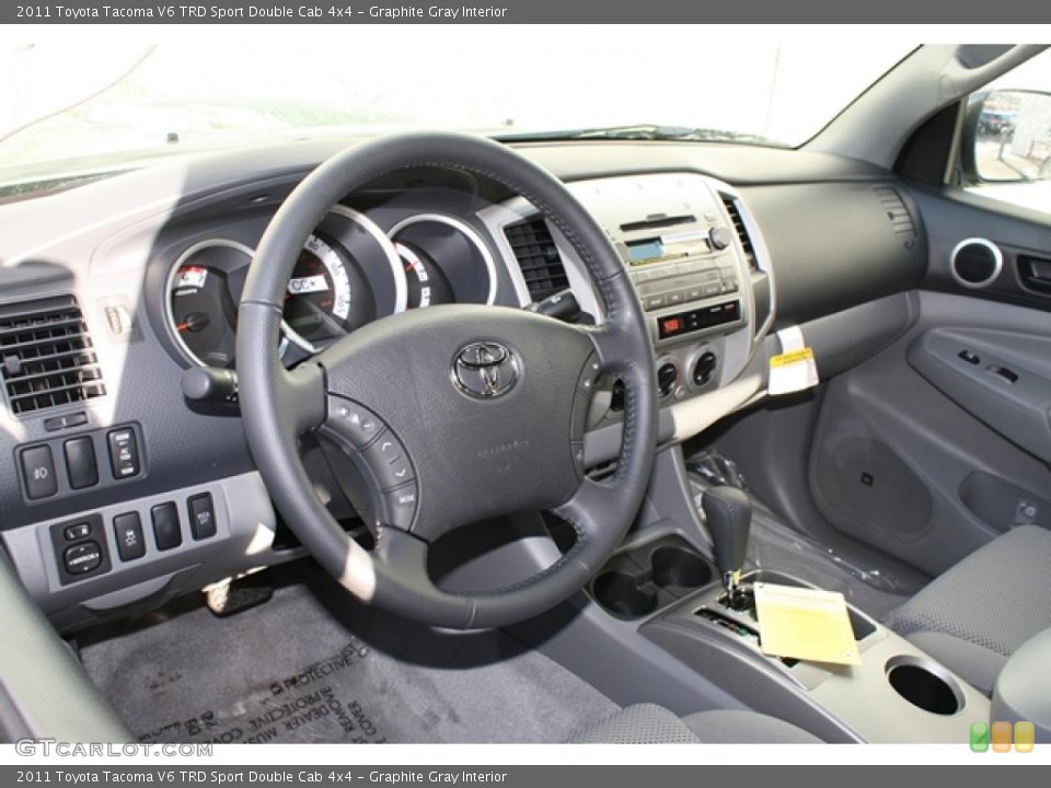 Graphite Gray Interior Photo for the 2011 Toyota Tacoma V6 TRD Sport Double Cab 4x4 #45411525