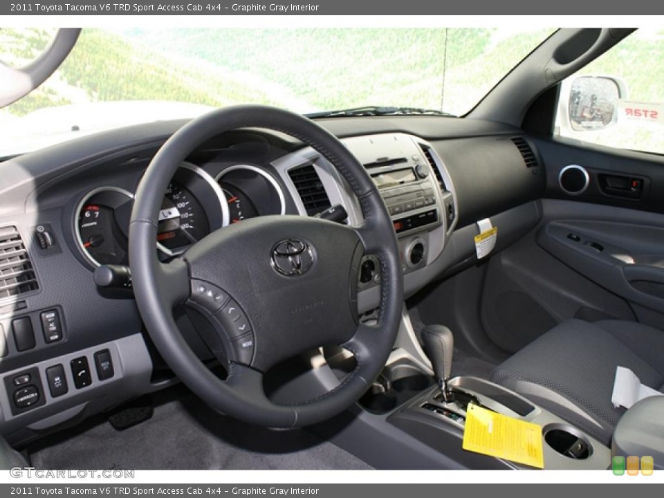 Graphite Gray Interior Photo for the 2011 Toyota Tacoma V6 TRD Sport Access Cab 4x4 #45411933