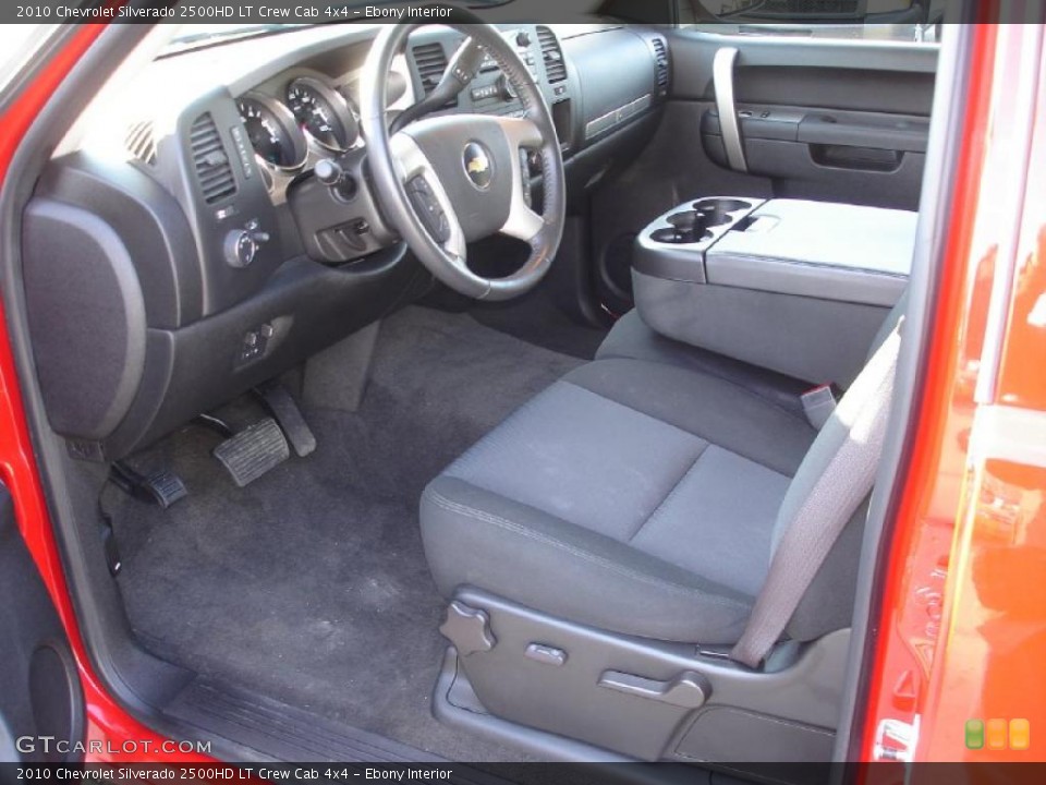 Ebony Interior Prime Interior for the 2010 Chevrolet Silverado 2500HD LT Crew Cab 4x4 #45412029