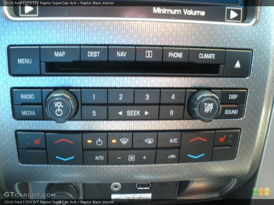 Raptor Black Interior Controls for the 2010 Ford F150 SVT Raptor SuperCab 4x4 #45413853