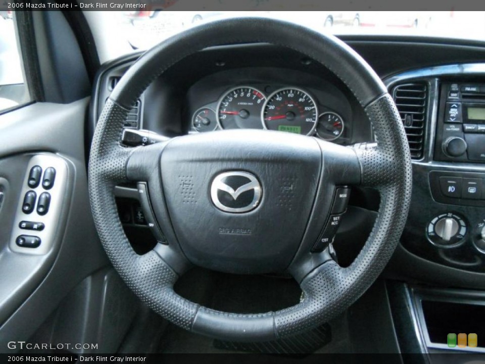 Dark Flint Gray Interior Steering Wheel for the 2006 Mazda Tribute i #45416416