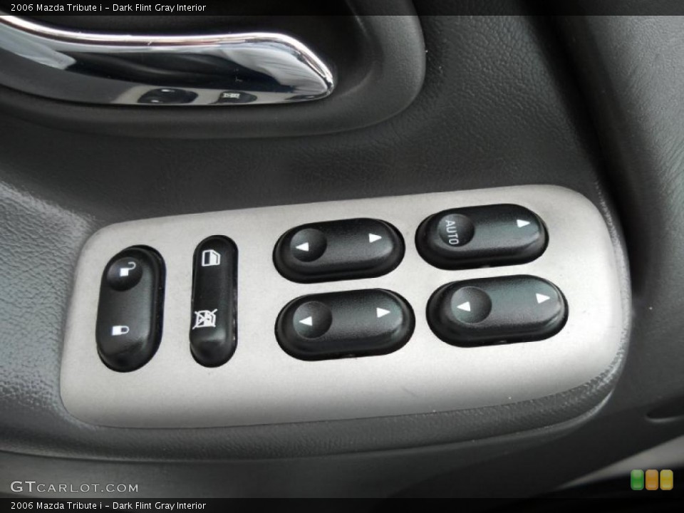 Dark Flint Gray Interior Controls for the 2006 Mazda Tribute i #45416436