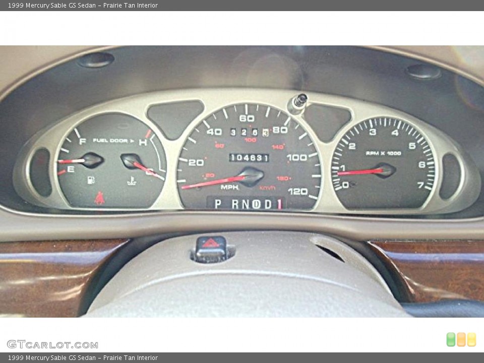 Prairie Tan Interior Gauges for the 1999 Mercury Sable GS Sedan #45416740