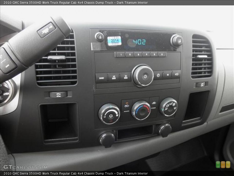 Dark Titanium Interior Controls for the 2010 GMC Sierra 3500HD Work Truck Regular Cab 4x4 Chassis Dump Truck #45417500