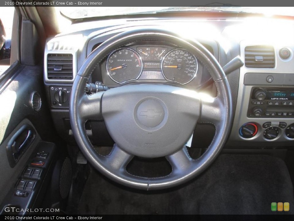 Ebony Interior Steering Wheel for the 2010 Chevrolet Colorado LT Crew Cab #45418424