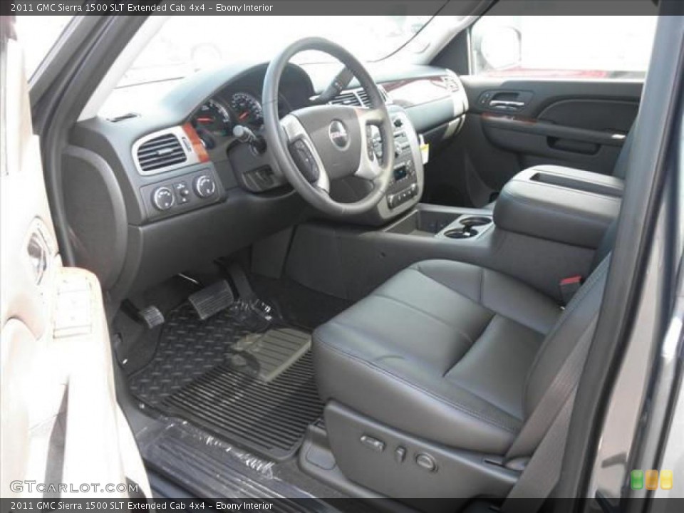 Ebony Interior Photo for the 2011 GMC Sierra 1500 SLT Extended Cab 4x4 #45418532