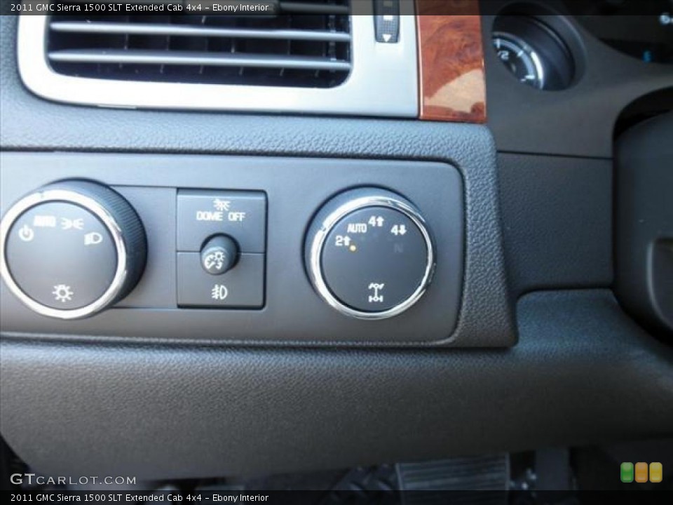 Ebony Interior Controls for the 2011 GMC Sierra 1500 SLT Extended Cab 4x4 #45418727