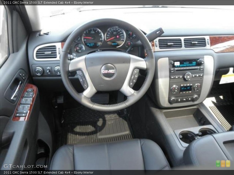 Ebony Interior Controls for the 2011 GMC Sierra 1500 SLT Extended Cab 4x4 #45418747