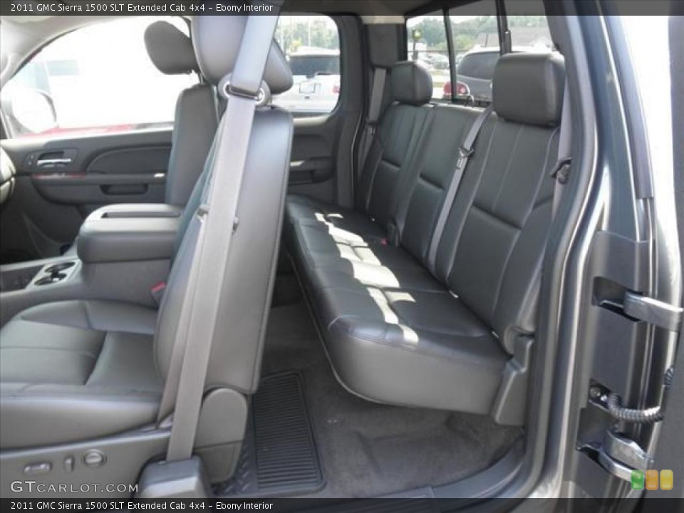 Ebony Interior Photo for the 2011 GMC Sierra 1500 SLT Extended Cab 4x4 #45418755