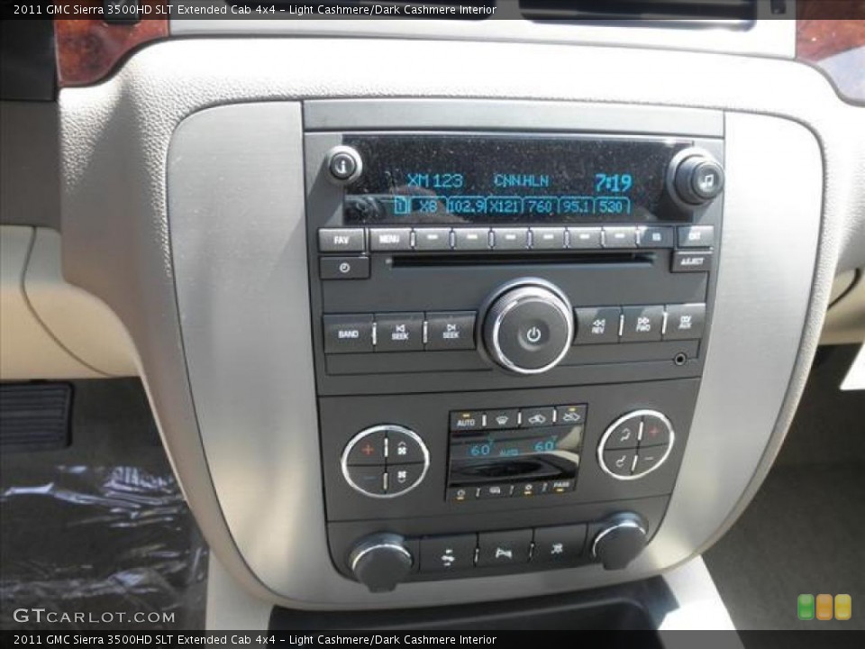 Light Cashmere/Dark Cashmere Interior Controls for the 2011 GMC Sierra 3500HD SLT Extended Cab 4x4 #45419571