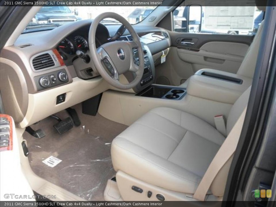Light Cashmere/Dark Cashmere Interior Photo for the 2011 GMC Sierra 3500HD SLT Crew Cab 4x4 Dually #45420223