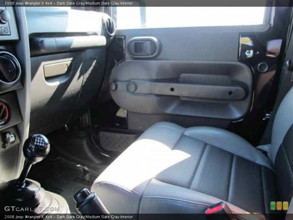 Dark Slate Gray/Medium Slate Gray Interior Photo for the 2008 Jeep Wrangler X 4x4 #45420759