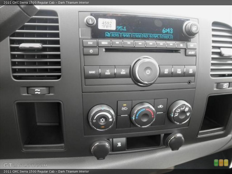 Dark Titanium Interior Controls for the 2011 GMC Sierra 1500 Regular Cab #45420943