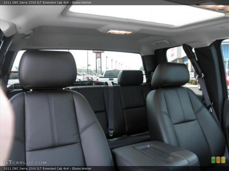 Ebony Interior Photo for the 2011 GMC Sierra 1500 SLT Extended Cab 4x4 #45421514