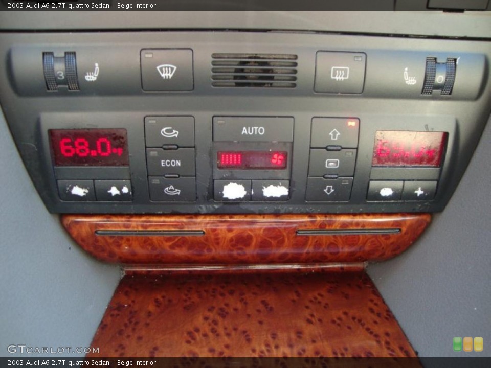 Beige Interior Controls for the 2003 Audi A6 2.7T quattro Sedan #45423515