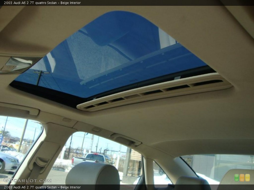 Beige Interior Sunroof for the 2003 Audi A6 2.7T quattro Sedan #45423539