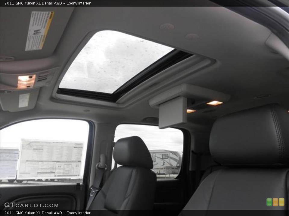 Ebony Interior Sunroof for the 2011 GMC Yukon XL Denali AWD #45425215