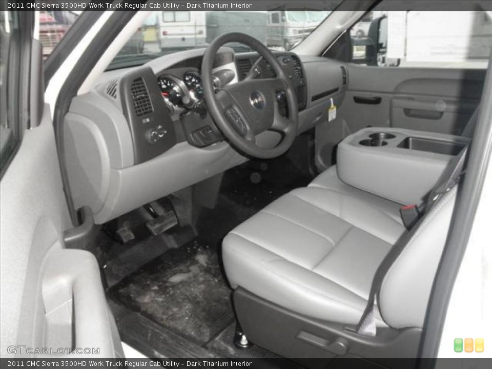 Dark Titanium Interior Prime Interior for the 2011 GMC Sierra 3500HD Work Truck Regular Cab Utility #45425531