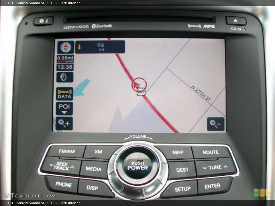 Black Interior Navigation for the 2011 Hyundai Sonata SE 2.0T #45425711