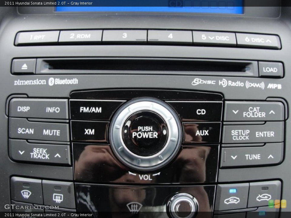 Gray Interior Controls for the 2011 Hyundai Sonata Limited 2.0T #45425975