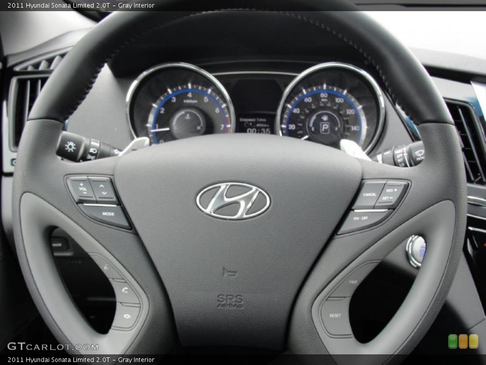 Gray Interior Steering Wheel for the 2011 Hyundai Sonata Limited 2.0T #45425995