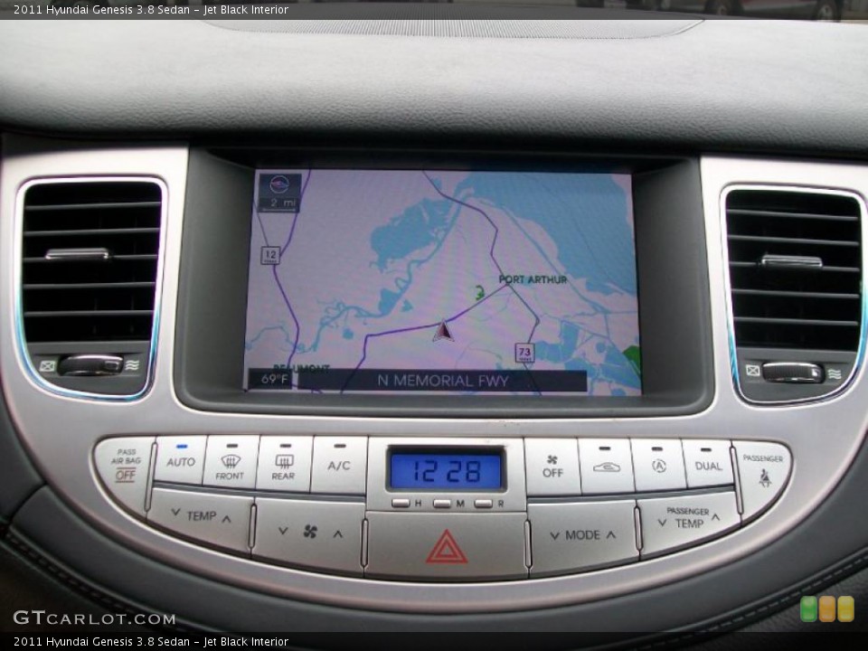 Jet Black Interior Navigation for the 2011 Hyundai Genesis 3.8 Sedan #45426330
