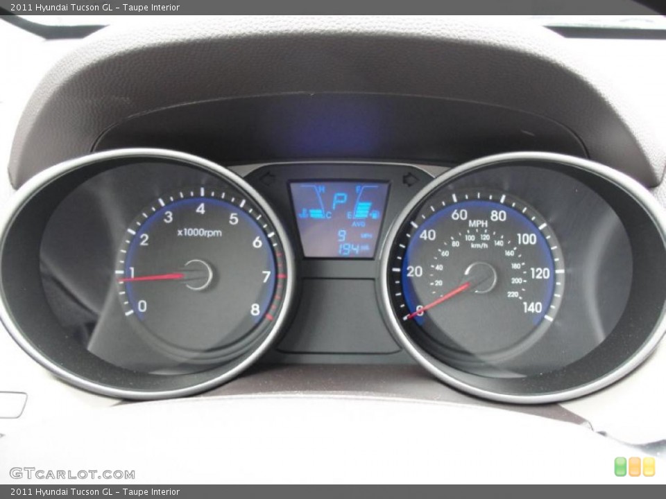 Taupe Interior Gauges for the 2011 Hyundai Tucson GL #45427131