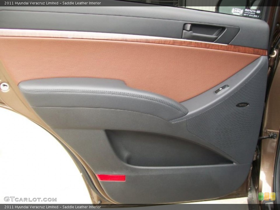 Saddle Leather Interior Door Panel for the 2011 Hyundai Veracruz Limited #45427648