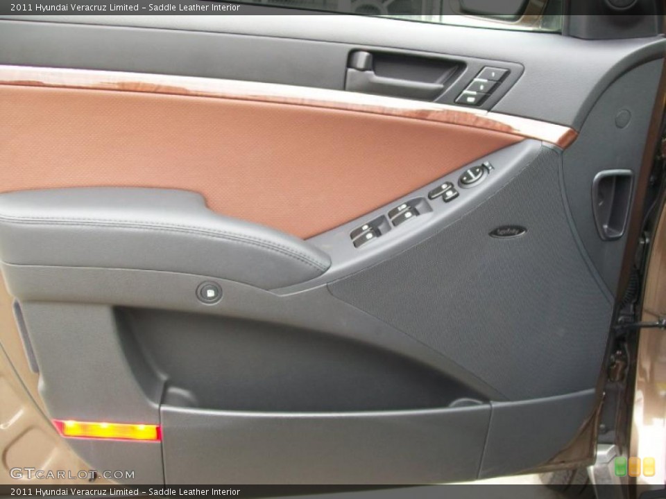 Saddle Leather Interior Door Panel for the 2011 Hyundai Veracruz Limited #45427673