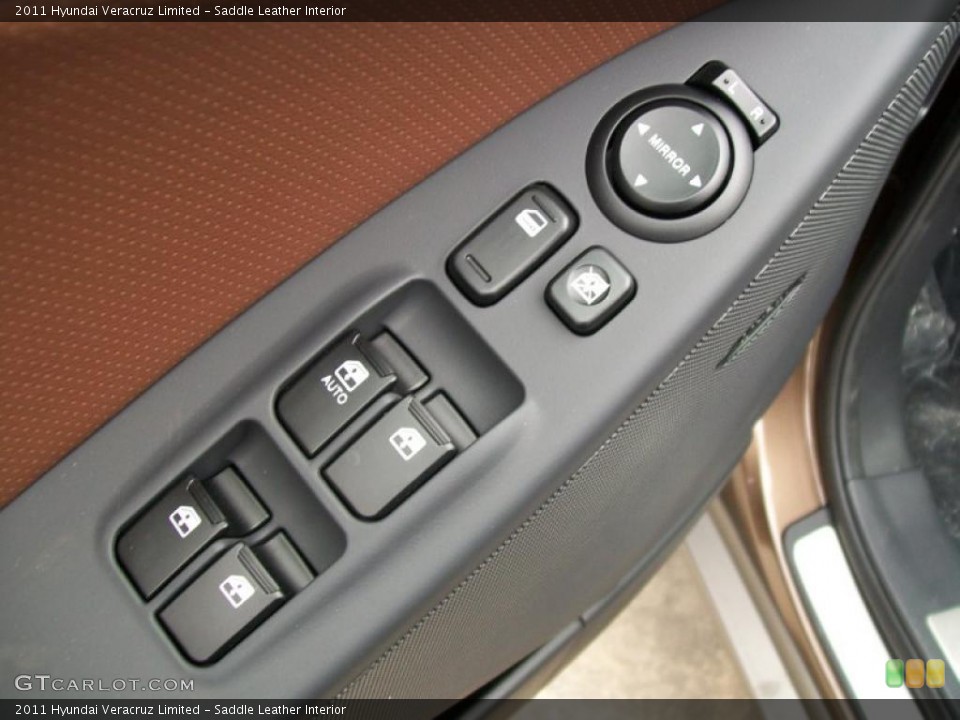 Saddle Leather Interior Controls for the 2011 Hyundai Veracruz Limited #45427691