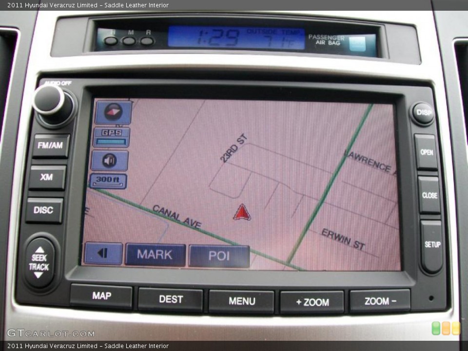 Saddle Leather Interior Navigation for the 2011 Hyundai Veracruz Limited #45427747