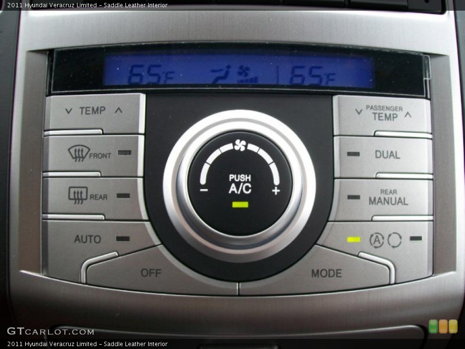 Saddle Leather Interior Controls for the 2011 Hyundai Veracruz Limited #45427751